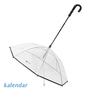 kalen paraguas impermeable para mascotas perro paraguas transparente durable y firme con correa para mascotas paraguas de plástico+acero inoxidable