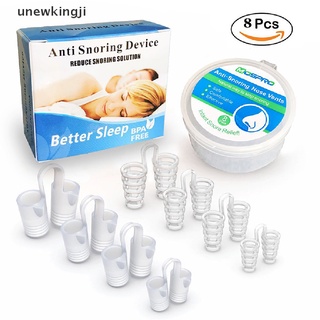 [unew] 8 piezas paran los ronquidos nariz vents clip anti ronquidos apnea del sueño dilatadores nasales dispositivo.