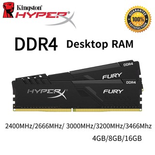 Kingston HyperX FURY - memoria RAM para escritorio (4 gb, 8 gb, 16 gb, DDR4, 2400/2666/3000 /3200 mhz, memoria RAM de escritorio DIMM 288 pines)
