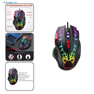 onformn Crack Design Optical Mouse Wired Luminous Optical Mouse Colorful Light Effects for Computer Laptop