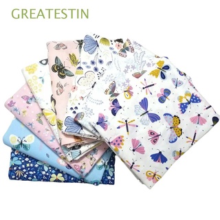 greatestin 8 unids/set ropa de cama mariposa impresión tela diy algodón patchwork tela de costura artesanía acolchado bebé y ropa de niño tela