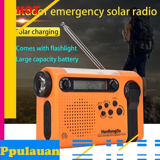 [venta] hrd-900 radio de emergencia portátil de banda completa linterna al aire libre de carga solar de supervivencia para acampar (1)
