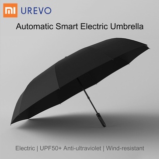 Urevo automático inteligente paraguas eléctrico lluvia hombres Anti-ultravioleta resistente al viento recargable portátil paraguas plegable