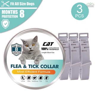 Collar de pulgas gatos 8 meses prevención de pulgas y garrapatas para gatos de 3 meses de edad y mayores de 3 paquetes