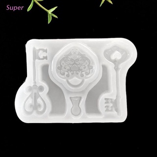Molde de silicona con forma de bloqueo de llave super Fondant para hornear joyería de Chocolate decoración de tartas