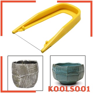 [KOOLSOO1] Línea de barro de corte amarillo en forma de arco creativo aficiones cómodas cortadoras de arcilla cortadoras de arcilla alambre para esculpir arcilla