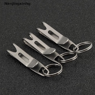 [nanjingxinhg] 1pcs broche de titanio aleación de titanio llavero herramienta al aire libre hebilla de titanio gancho [caliente]