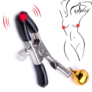 [ZAR] 2Pcs Women Nipple Stimulator Vibrator Breast Clamp Adult Sex Supplies with Bell