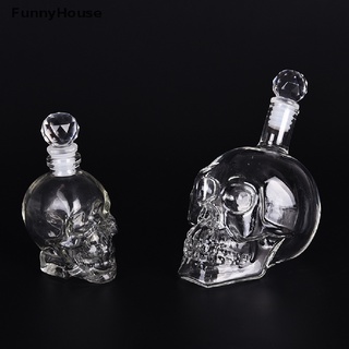 [funnyhouse] Botella de cristal con cabeza de calavera Vodka whisky Shot Home Bar botella de cristal caliente (1)