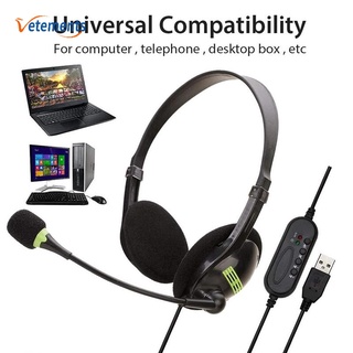 Auriculares con Cable USB y micrófono Universal m ligero cómodo cancelación de ruido auriculares con Cable