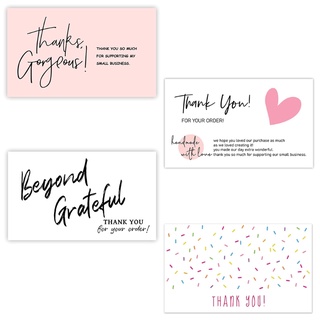 Stat 30 tarjetas de agradecimiento tarjetas de agradecimiento en 4 elegantes diseños de estilo rosa para tarjetas de decoración de paquetes de negocios