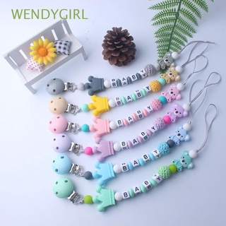 Wondygirl cadena De chupón De silicona Colorido no Tóxico con forma De oso lindo Para dentición/bebé
