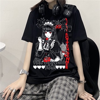 SASSYME Estilo Vintage T-shirt Streetwear Mujeres Verano Nuevo Ins Harajuku Impresión Top Tee Punk