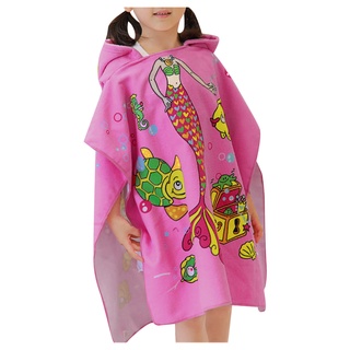 [xhsa]-niño bebé niñas niños de dibujos animados toalla de playa con capucha traje de baño encubrimiento vestido