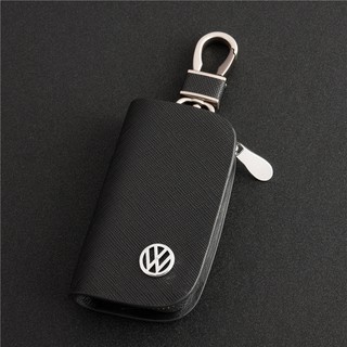 Volkswagen cuero llave cartera para hombre llave de coche bolsa multifunción llave caso moda señoras ama de llaves titulares de llaves