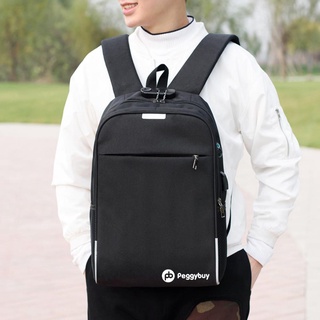 mochila de negocios antigolpes de carga usb portátil de lona de la escuela bolsa de hombro