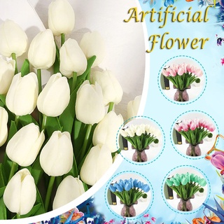 1PCS Tulip Artificial Flower Real Touch Artificial Bouquet Fake Flower for Wedding Decoration Flowers Home Garen Decor