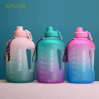 APSISM Portable Straw Cup Plastic Gradient Water Bottle Travel Camping Outdoor Sports Large Capacity Adult Student Drink Jugs Fitness Kettle