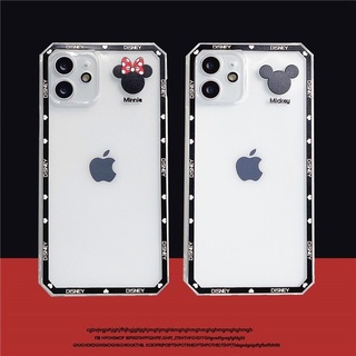 Caing para iPhone 12 11 Pro Max 12Mini SE2020 X XR Xs Max 7 8 6 6s Plus caso lindo Mickey transparente caso del teléfono suave cubierta protectora