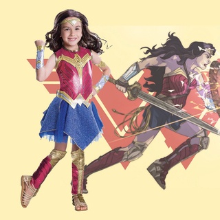 Disfraz de Halloween mujer maravilla disfraz de Halloween niños Cosplay Anime disfraz Supergirl Wonder Woman (3)