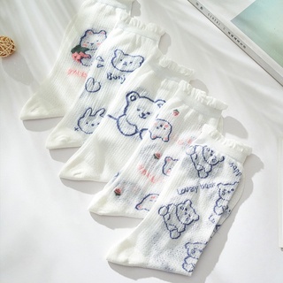 Women INS Style Summer Mesh Thin Style Middle Tube Socks/ Popular Japanese Non-slip Invisible Socks/ Comfortable Breathable Casual Socks