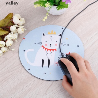 valley 1pc lindo mouse pad redondo oficina ratones almohadilla de goma ordenador antideslizante mesa co