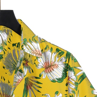 Bks Camiseta Casual hawaiana floreado con Manga corta Para verano (7)