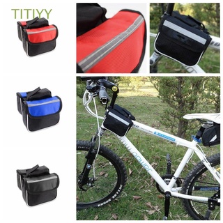 TITIYY Bike Equipment Frame Saddle Bag Phone Holder Waterproof MTB Bag 3 in 1 Large Capacity Cycling Accessories Multifunctional Front Top Tube Bag/Multicolor
