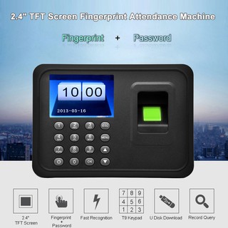 "tft Pantalla LCD USB biométrico huella dactilar máquina de asistencia DC 5V/1A tiempo