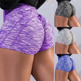Nuevo Estilo De Las Señoras Fashio Estático Scrunch Butt Shorts Femme Fitness Running Jogging Desgaste Gimnasio Pantalones Cortos Elásticos De Color Sólido (1)