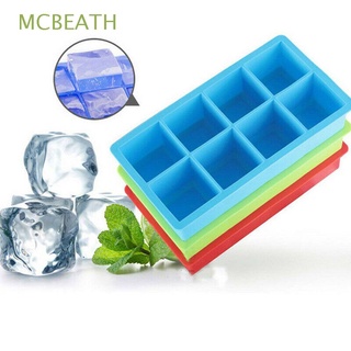 MCBEATH Bandeja Molde De Hielo 8 Rejillas De Silicona Freeze DIY Grande De Goma Cuadrado Cubo Fabricante/Multicolor