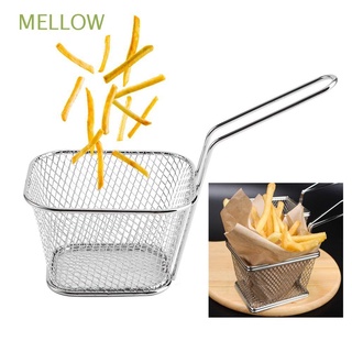 Colador cuadrado De malla De miellow Chef Filtro De Alimentos Fryer Fry Chips Net papas Fritas Cesta De cocina colador/Multicolor