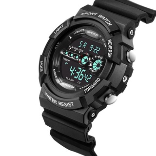reloj de pulsera de cuarzo deportivo impermeable con alarma digital led y fecha para hombres