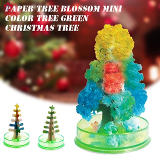 Árbol de navidad cristalizado interesante romántico crecimiento árbol de navidad floreciente para niños niños
