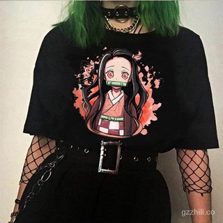 ❤Caliente Anime japonés Demon Slayer camiseta de los hombres Kawaii Kimetsu No Yaiba gráfico Tees Tanjirou Kamado Unisex Tops divertido camiseta mujer d5ER (2)