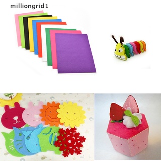 [milliongrid1] 10 colores/lote 30x20cm tela de fieltro no tejida para niños diy craft de 2 mm de grosor caliente