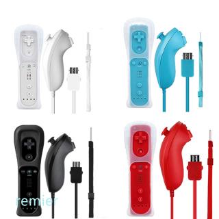 Control Remoto inalámbrico+numchuck con cubierta De silicona accesorios Para consola De juegos Nintendo Wii