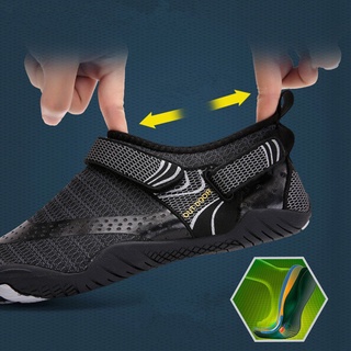 Los hombres de secado rápido zapatos de vadear zapatos de agua transpirable antideslizante deportes al aire libre a prueba de desgaste zapatillas de playa (4)