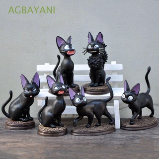 agbayani regalo miniaturas niño figuritas negro gato figuras de acción micro paisaje divertido juguetes diy gato negro pequeña estatua pvc adornos