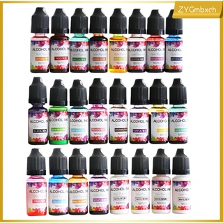 tinta de alcohol 26 colores vibrantes de alto concentrado para petri placa de fabricación de resina epoxi tinte de color