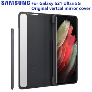 Samsung Smart View espejo Flip funda para Samsung Galaxy S21 Ultra 5G con S Pen Smart Clear View Cover