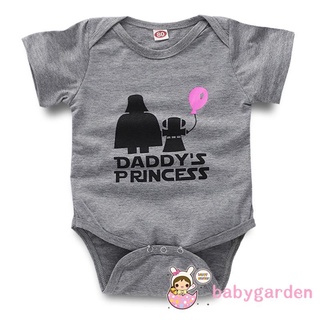 Babygarden-baby Girls - mameluco con estampado de letras, manga corta O-cuello mono con botones para el verano, 0-24 meses