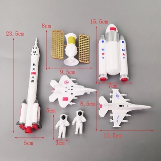 7 Pçs / Conjunto Kit De Modelo De Estação De Espaço / Aventura Com Foguete / Astronauta / Decoração De Bolo (4)