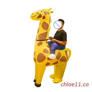 chloe11 jirafa amarilla halloween adulto cosplay traje inflable fiesta fiesta ropa