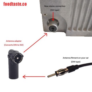 【foodtaste】Car radio stereo Aerial adaptor convertor Din to Iso Antenna a