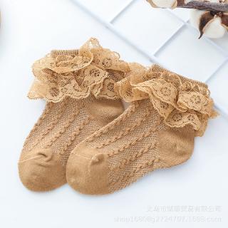 Calcetines de los niños de primavera y otoño de las niñas calcetines de encaje bebé calcetines de algodón de encaje princesa bebé calcetines (5)