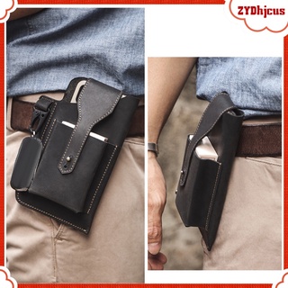los hombres de cuero del teléfono de la funda de cinturón bolsa portátil deporte bolsillo bum bag cinturón bolsa (2)