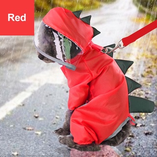 Funda De lluvia para perros impermeables All-Inclusive dinosaurio De dibujos Animados Pet ropa perro pony Teddy Chihuahua (7)