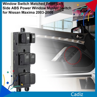 cadiz interruptor de ventana emparejado frontal izquierdo abs 25401-7y010 power window master switch para infiniti 2003-2008