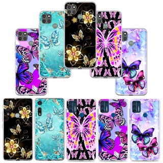 EA19 Butterfly Colorful Soft Transparent Phone Case for Motorola Moto One G5 G5S G6 G7 E6 Plus Play Power (1)